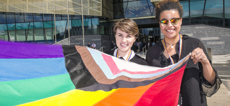 Raising the progress flag outside of our NWQ Building