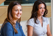 Two young graduate girls