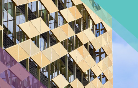 Wall of Central Bank North Wall Quay building
