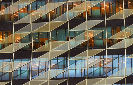 Building with gold metallic facade